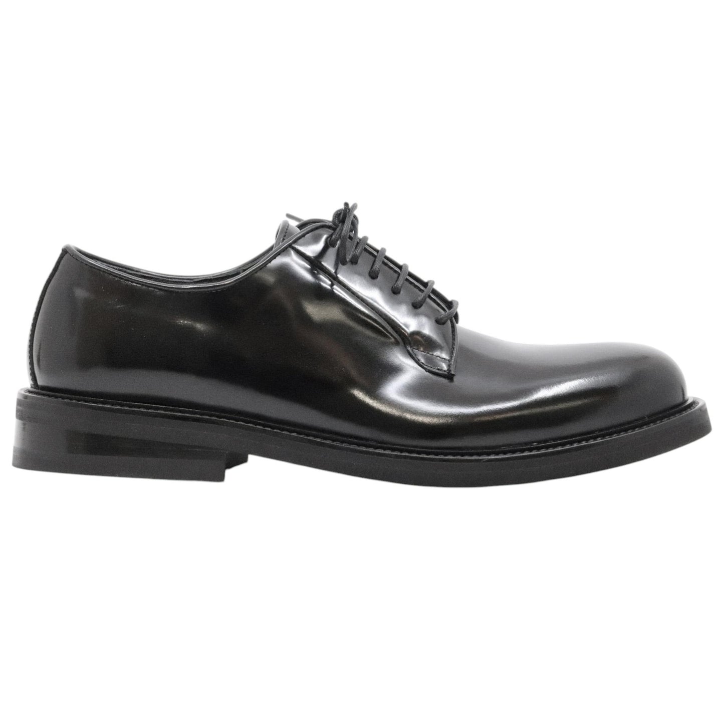 Ducanero 2755 scarpa derby uomo in pelle lucida nera 
