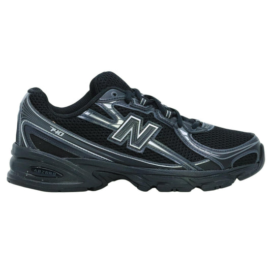 New Balance U740BM2 Black Silver D sneaker donna in mesh nero e argento stile running anni 2000 