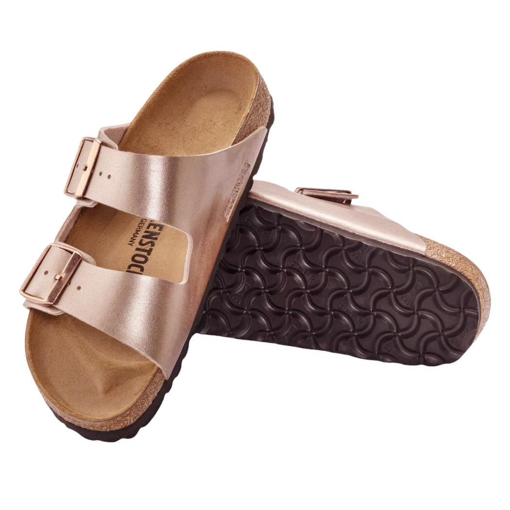 Birkenstock Arizona Copper sandalo doppia fibbia rame 