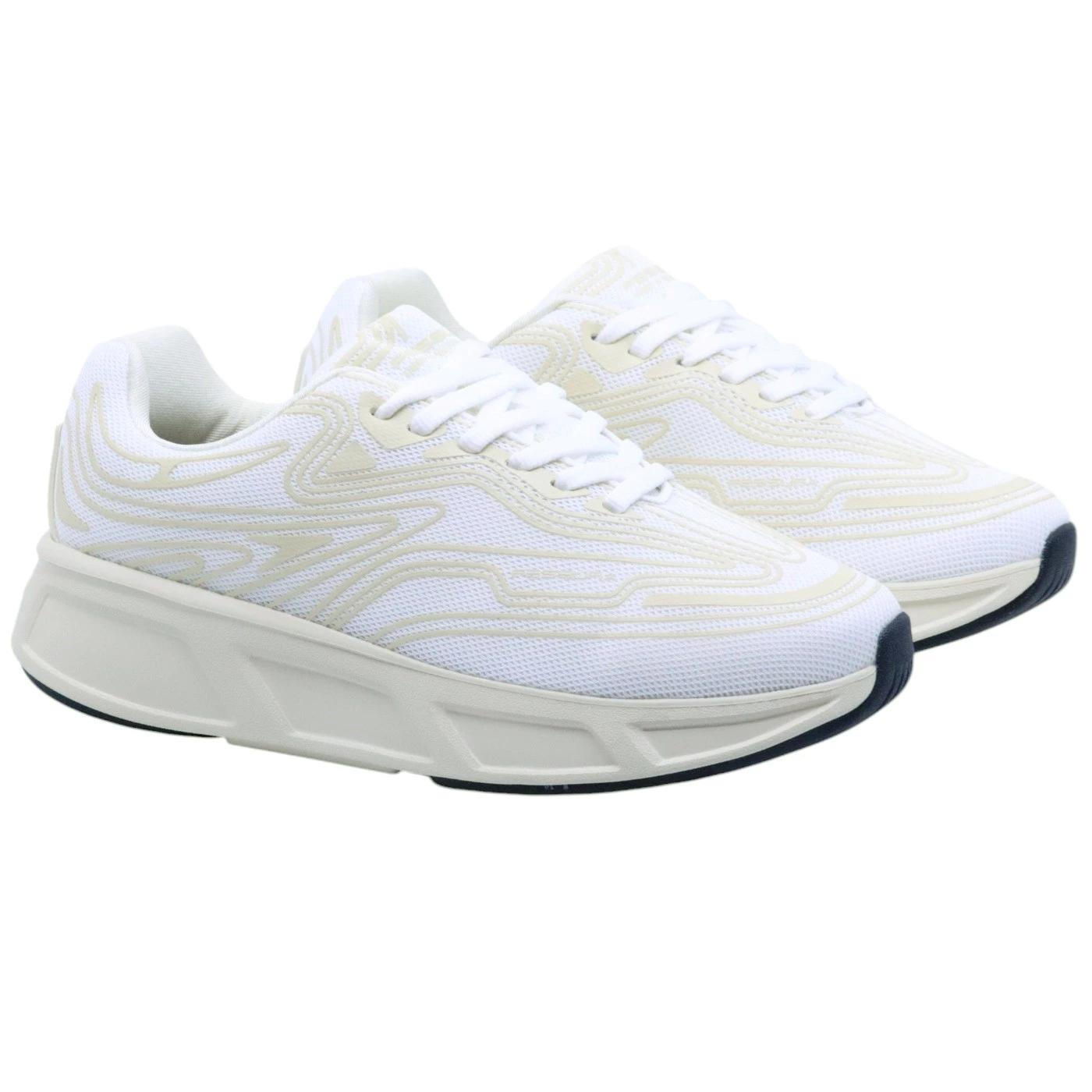 Sneaker Fessura Run #01 in tessuto bianco latte 