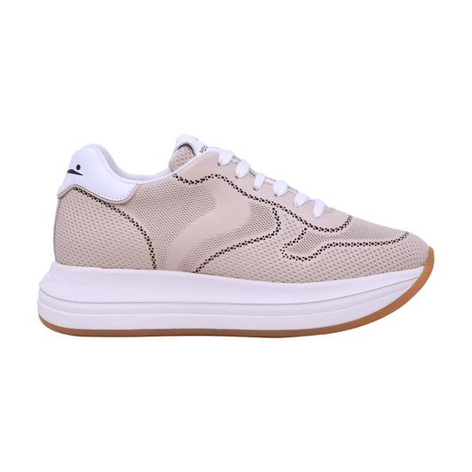 Voile Blanche Merry 15 sneaker donna in pelle traforata beige 