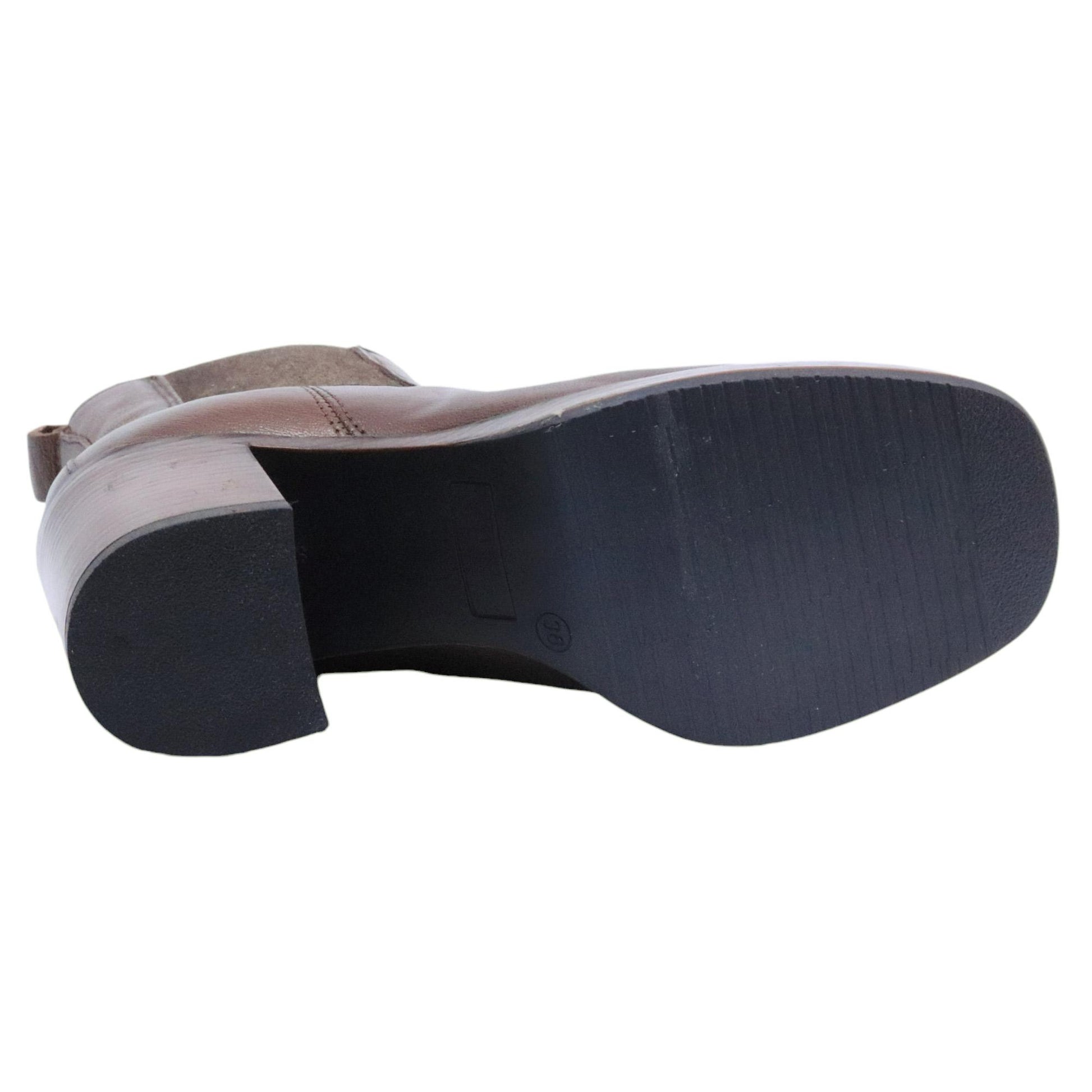 Chelsea con tacco Mjus P96225 da donna in pelle marrone 