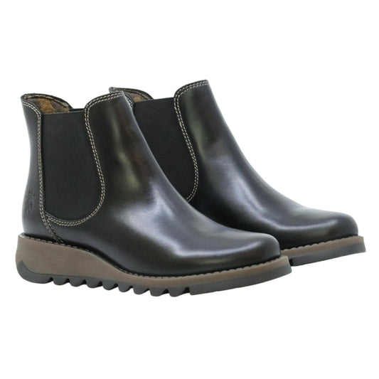 Fly London SALV stivaletto donna in pelle nera 