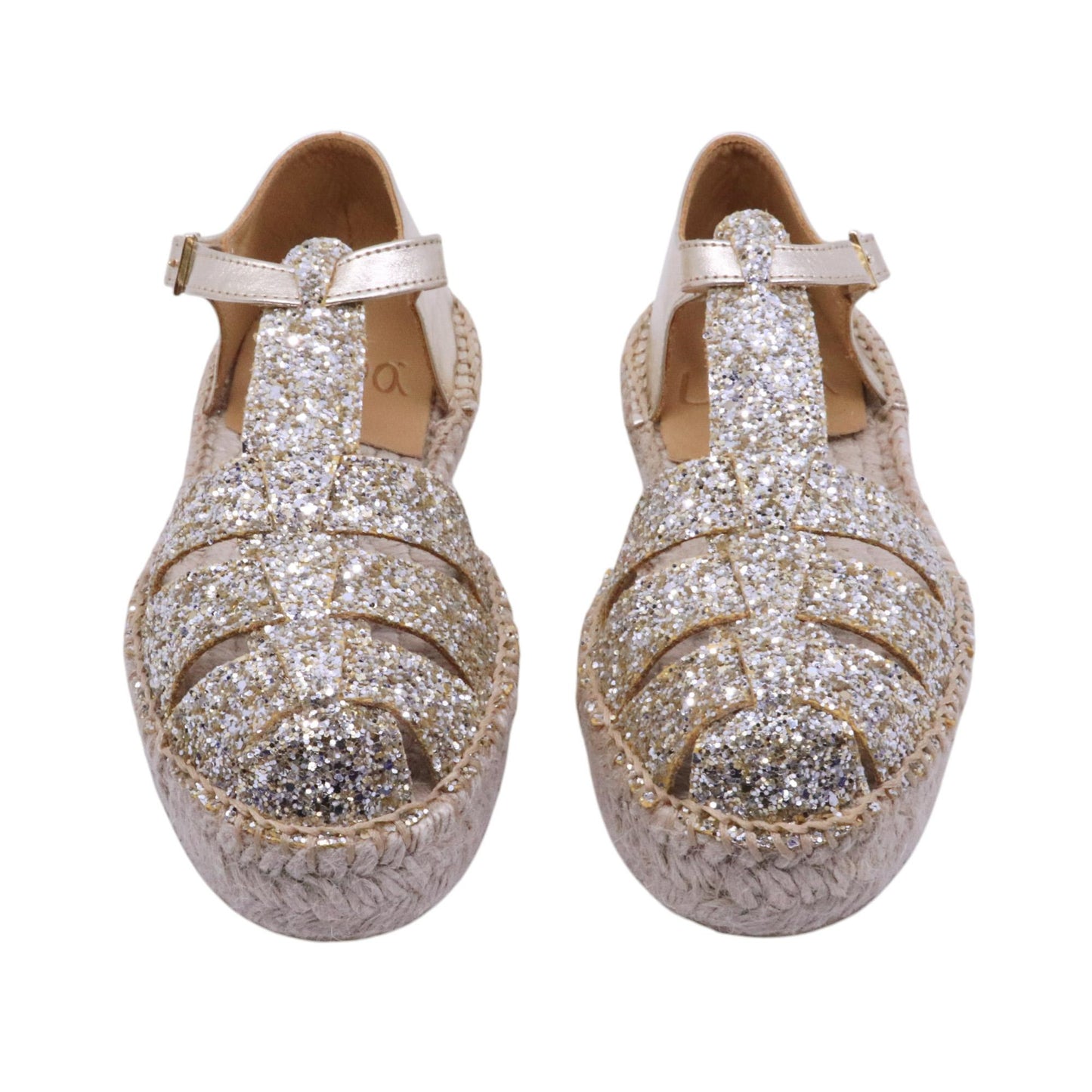 Sandalo donna Lagoa Valencia in glitter paltino 