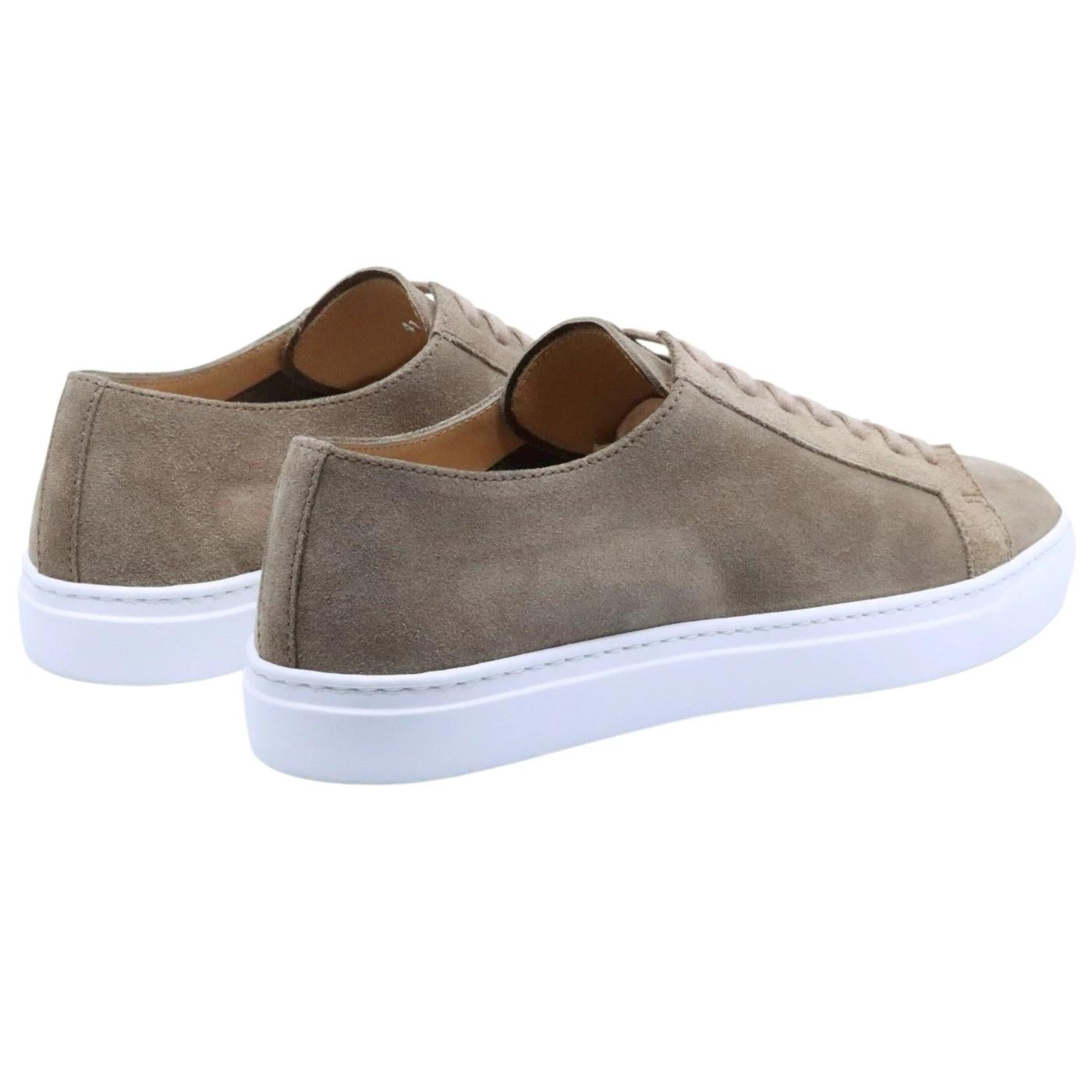 Sneaker uomo Rossano Bisconti 465-02 in camoscio taupe. 