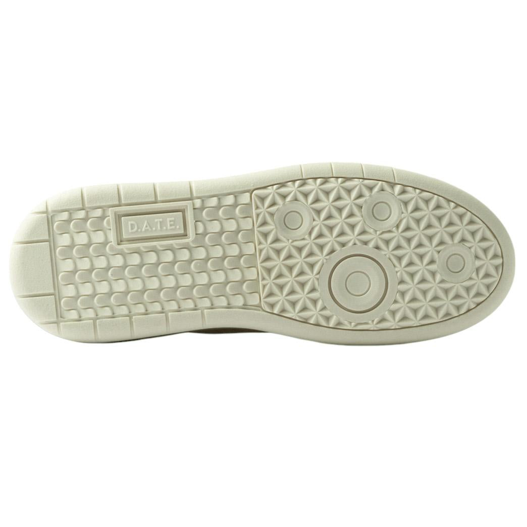 DATE Hill Low Platform Calf White Silver HP CA WS sneaker donna in pelle bianca 