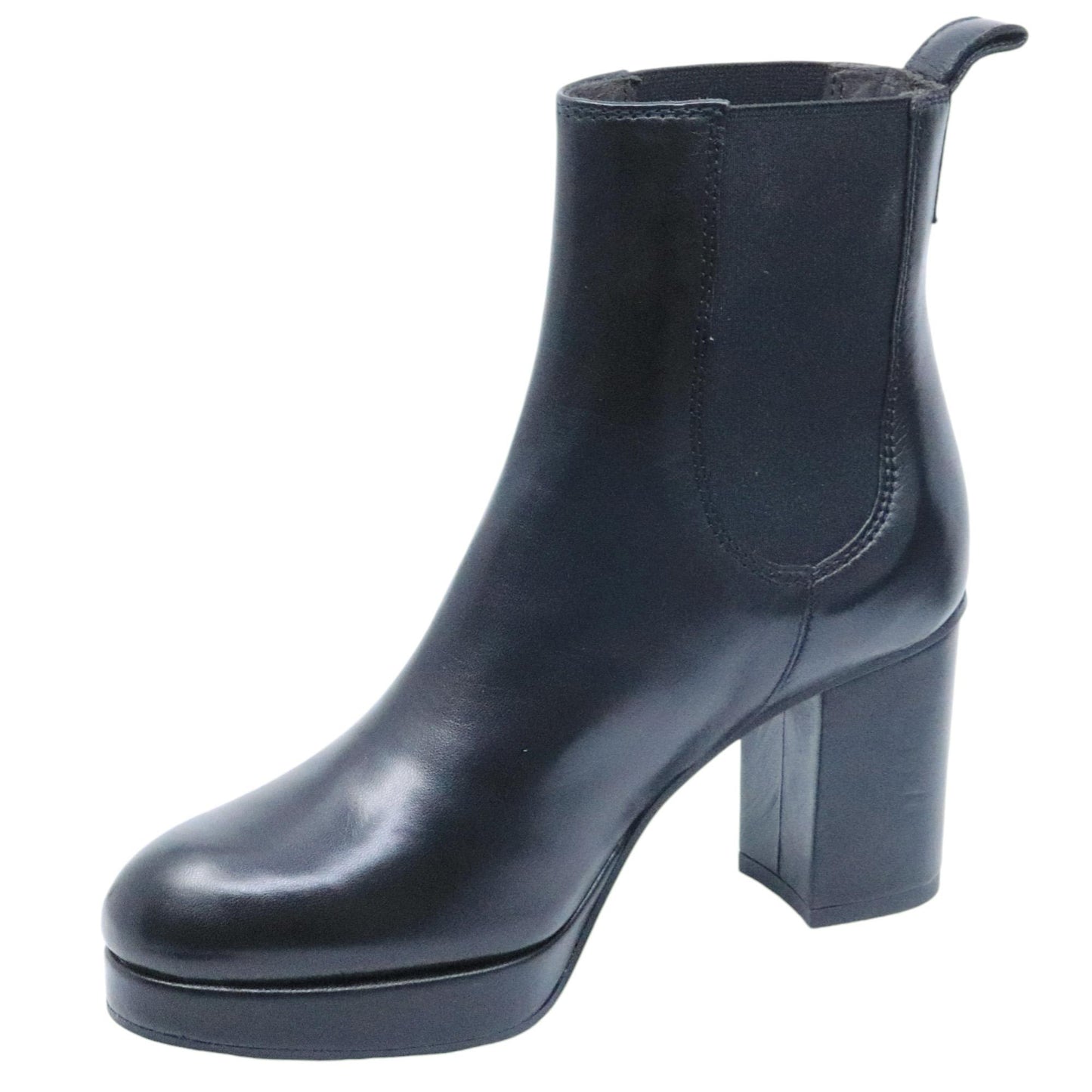 Chelsea donna  con tacco Triver Flight 776 01 in pelle nera 