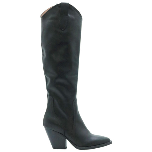 Curiositè TX9 stivale texano donna in pelle nera 