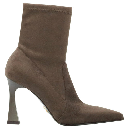 Sergio Levantesi Melita56 tronchetto donna in camoscio marrone e ecopelle 