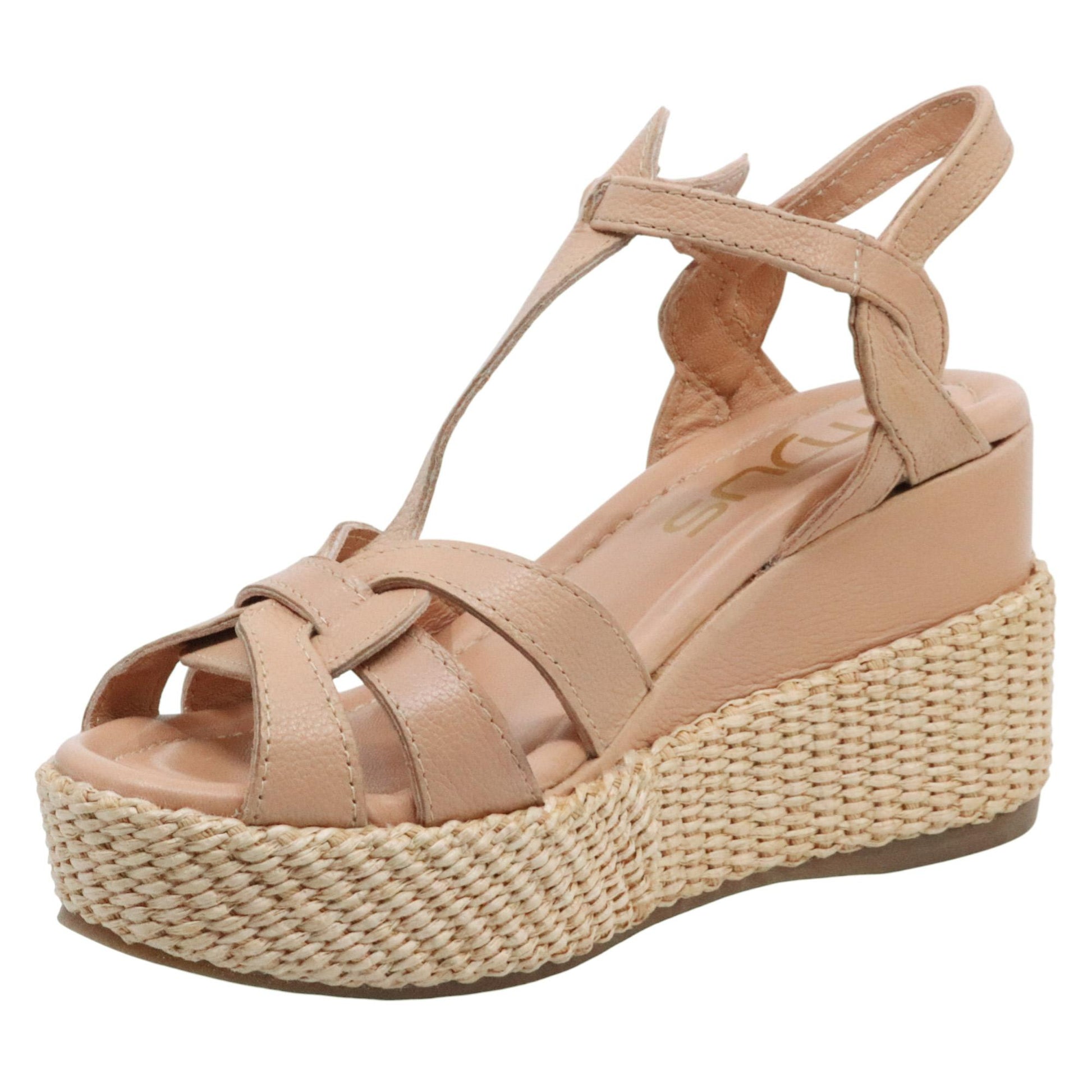 Sandalo zeppa Mjus L77002 in pelle carne 