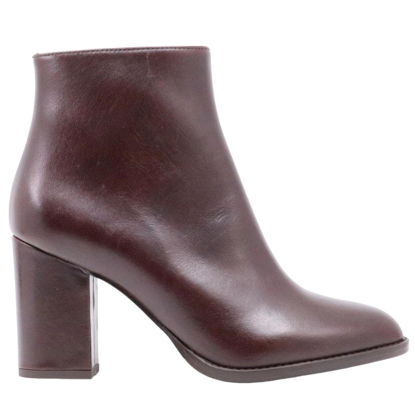 Tronchetto donna Anna F in elegante pelle di colore testa di moro 