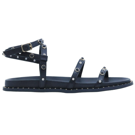 Sandalo Steve Madden Stormie in similpelle nera con borchie 