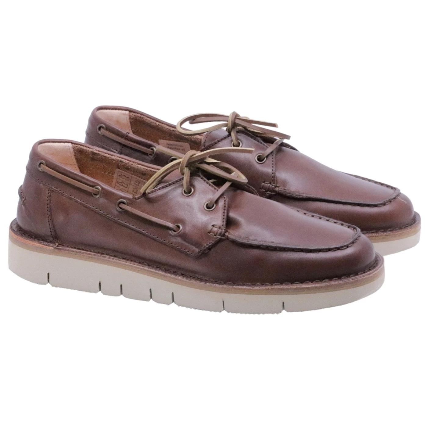 Astorflex Boatflex scarpa da barca in pelle di colore marrone 