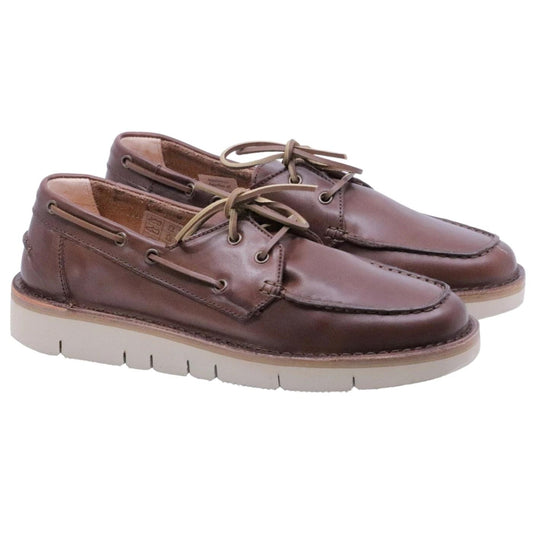 Astorflex Boatflex scarpa da barca in pelle di colore marrone 