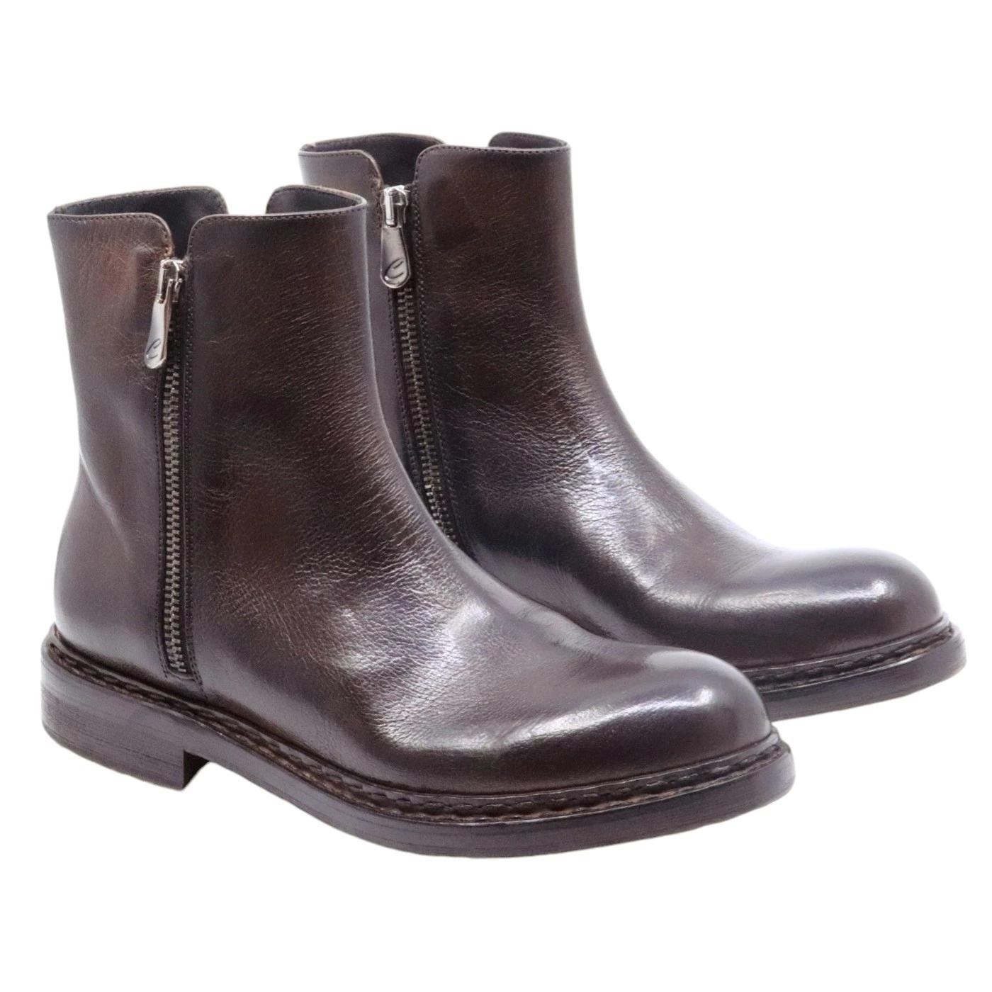 Stivaletto donna Crispiniano 574 in pelle marrone 