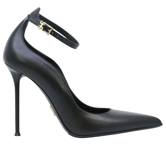 Sergio Levantesi Livia56 décolleté donna pelle nero cinturino 