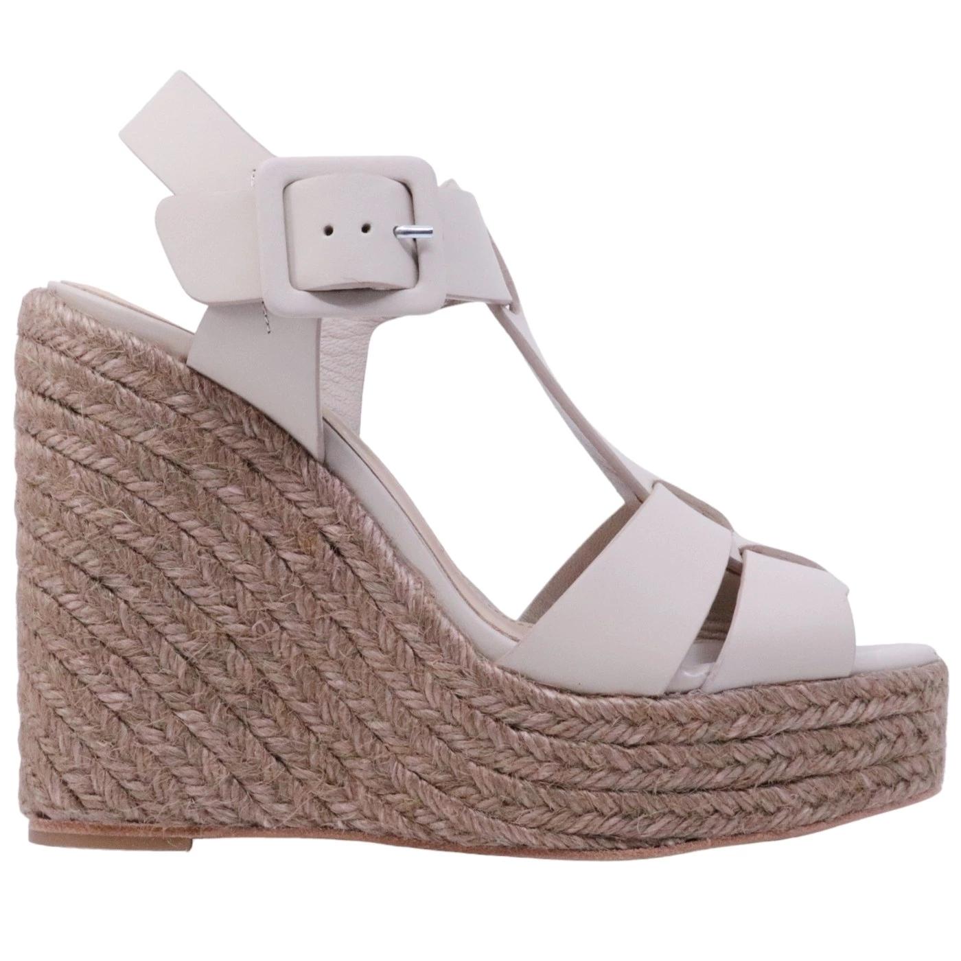 Sandalo con zeppa Paloma Barceló Alison in corda intrecciata 