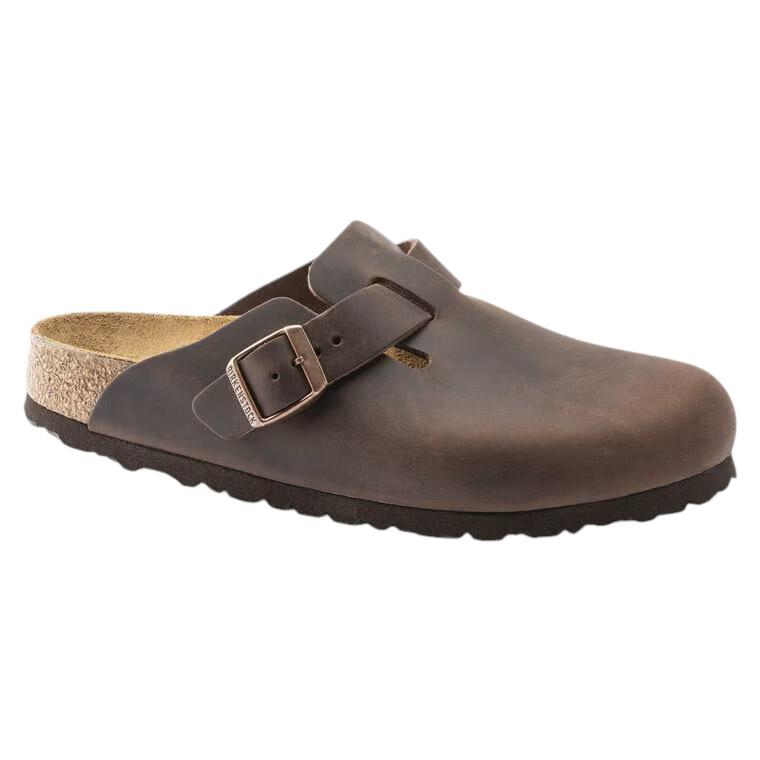 Birkenstock Boston Oiled Leather 0860133 sabot unisex in pelle oleata Habana 