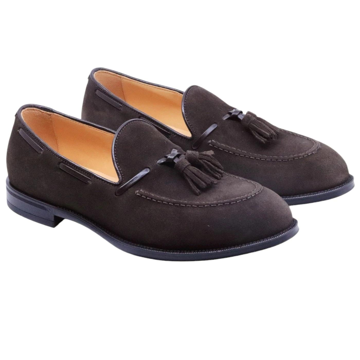 Mocassino uomo Mille 885 Posillipo in camoscio marrone 