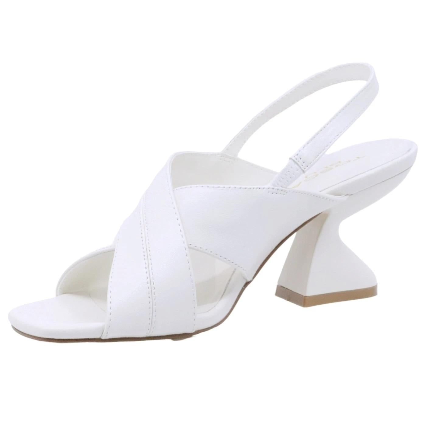 Sandalo con tacco Tosca Blu Ilaria in pelle latte 