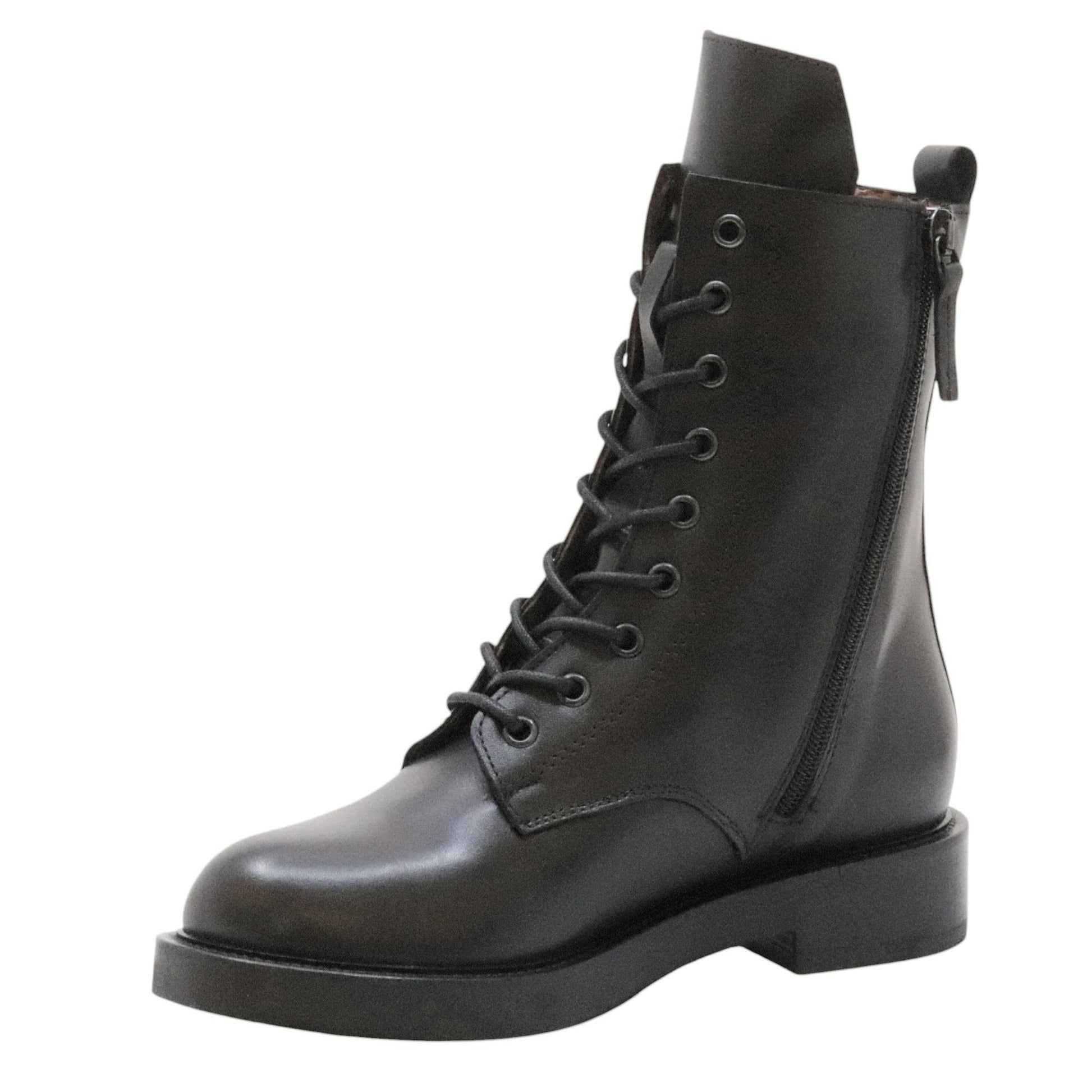 The Seller MW548 stivaletto donna in pelle nera 