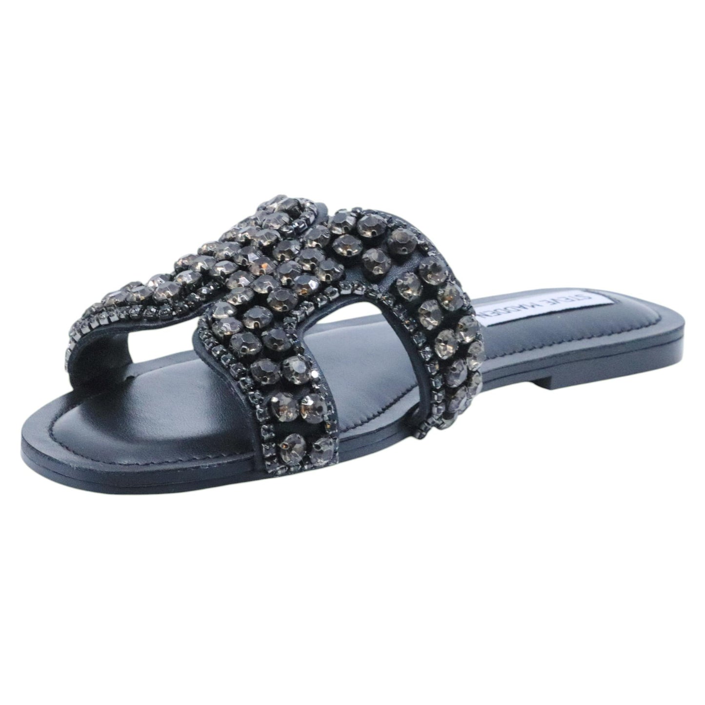 Ciabatta Steve Madden Zaira in pelle nera e strass 