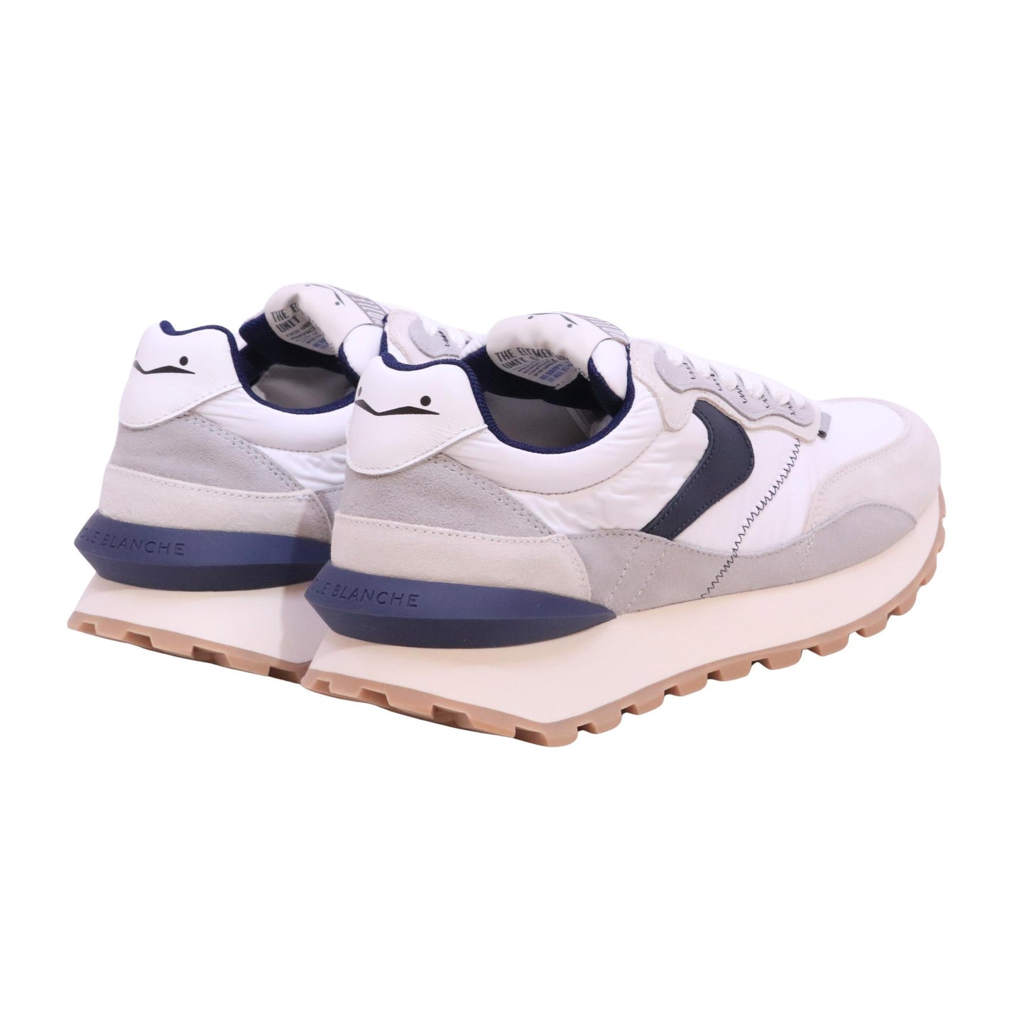 Voile Blanche Qwark Hype Man sneaker uomo in camoscio e tessuto tecnico grigio blu 