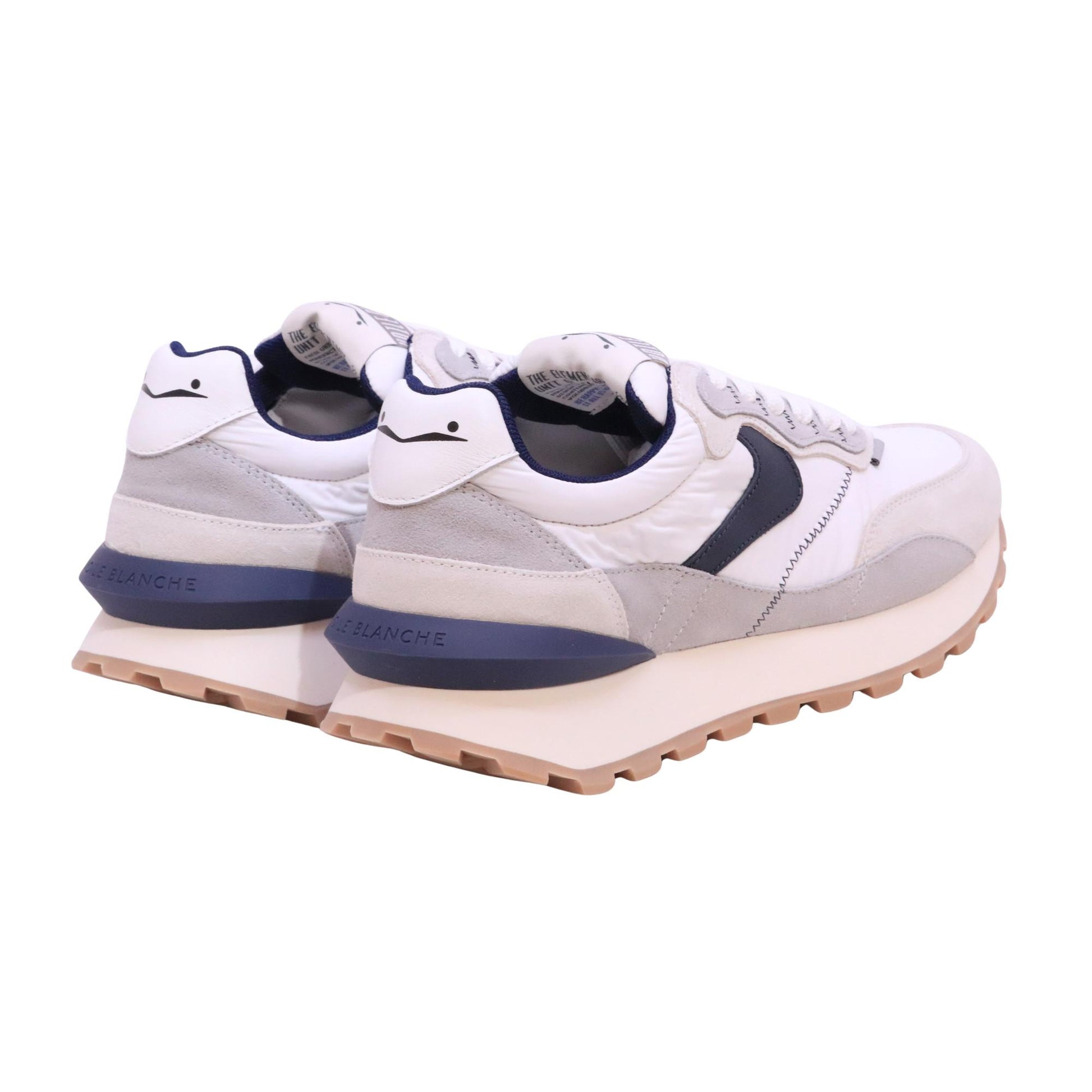 Voile Blanche Qwark Hype Man sneaker uomo in camoscio e tessuto tecnico grigio blu 