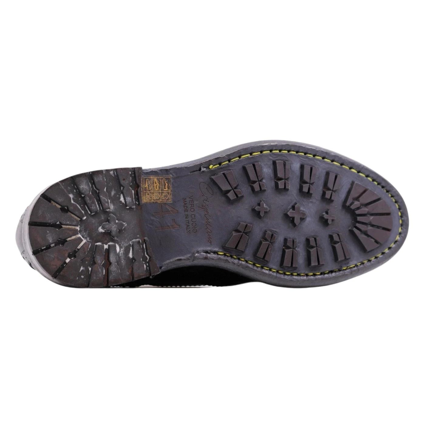 Scarpa Derby imperiale da uomo Crispiniano 481 in pelle nera 