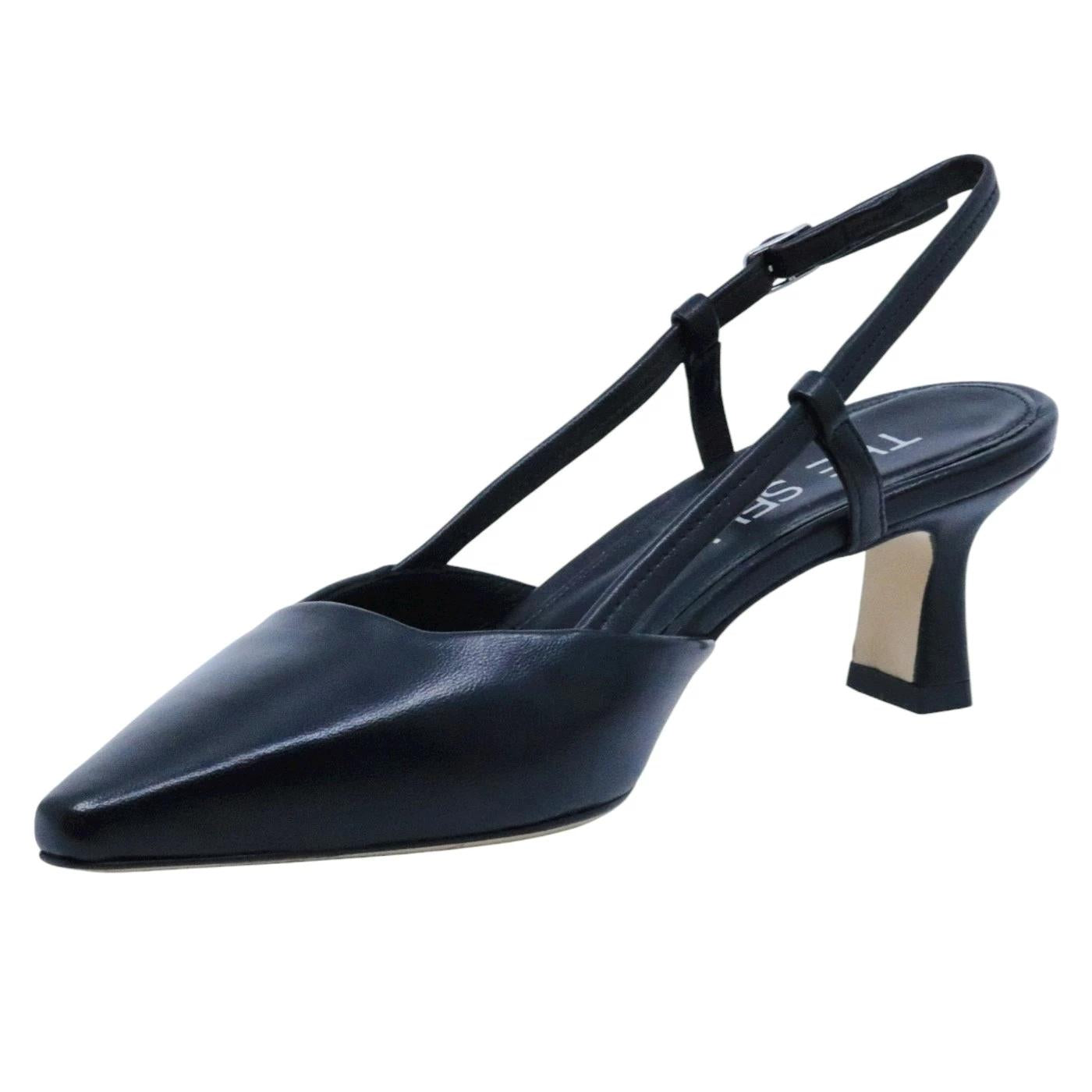 Slingback donna The Seller EN809 in pelle nera 