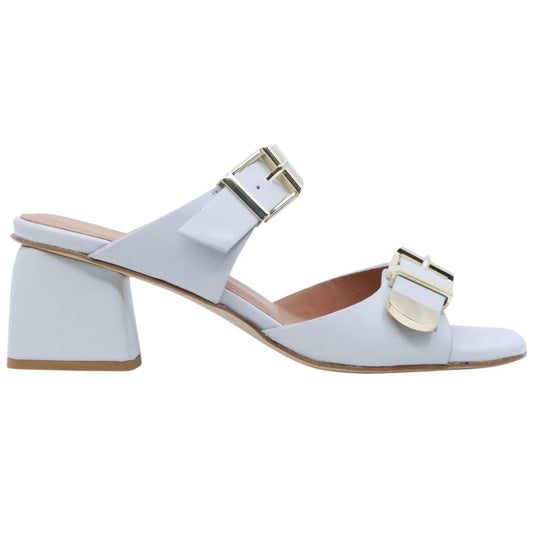 Sandalo con tacco Triver Flight 601 19 in pelle bianco avorio 