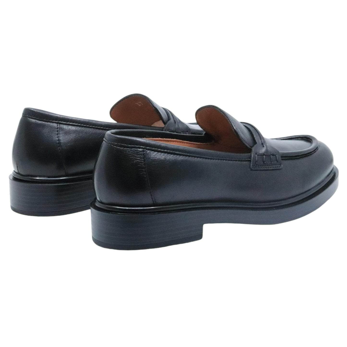 Mocassino donna Triver Flight 709-22 in pelle nera <BR/> 