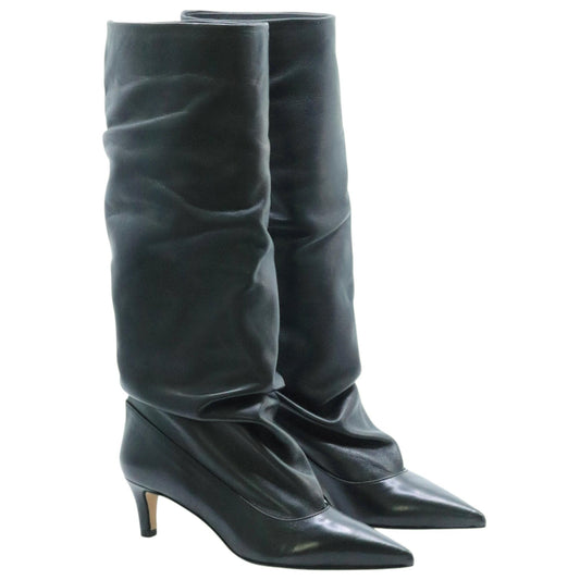 The Seller se2031 stivale donna in pelle nera 