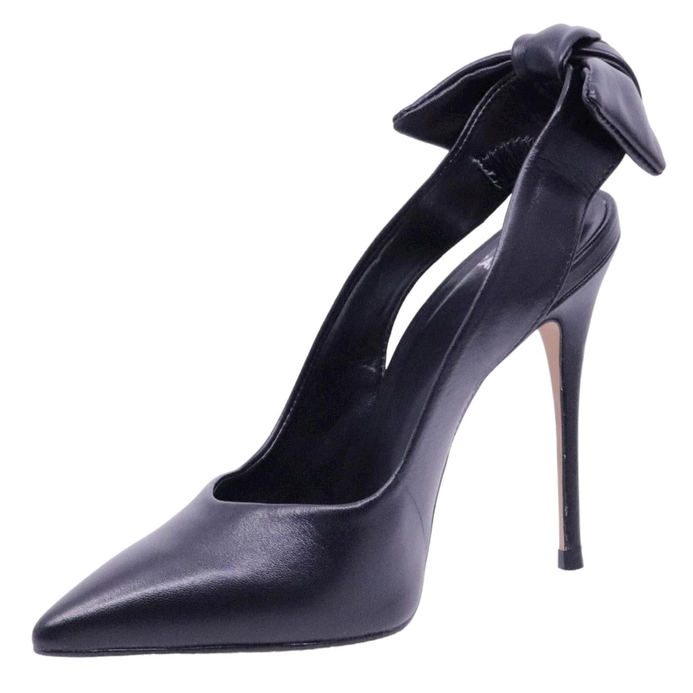 Slingback donna Carrano 404052 in pelle di colore nero 