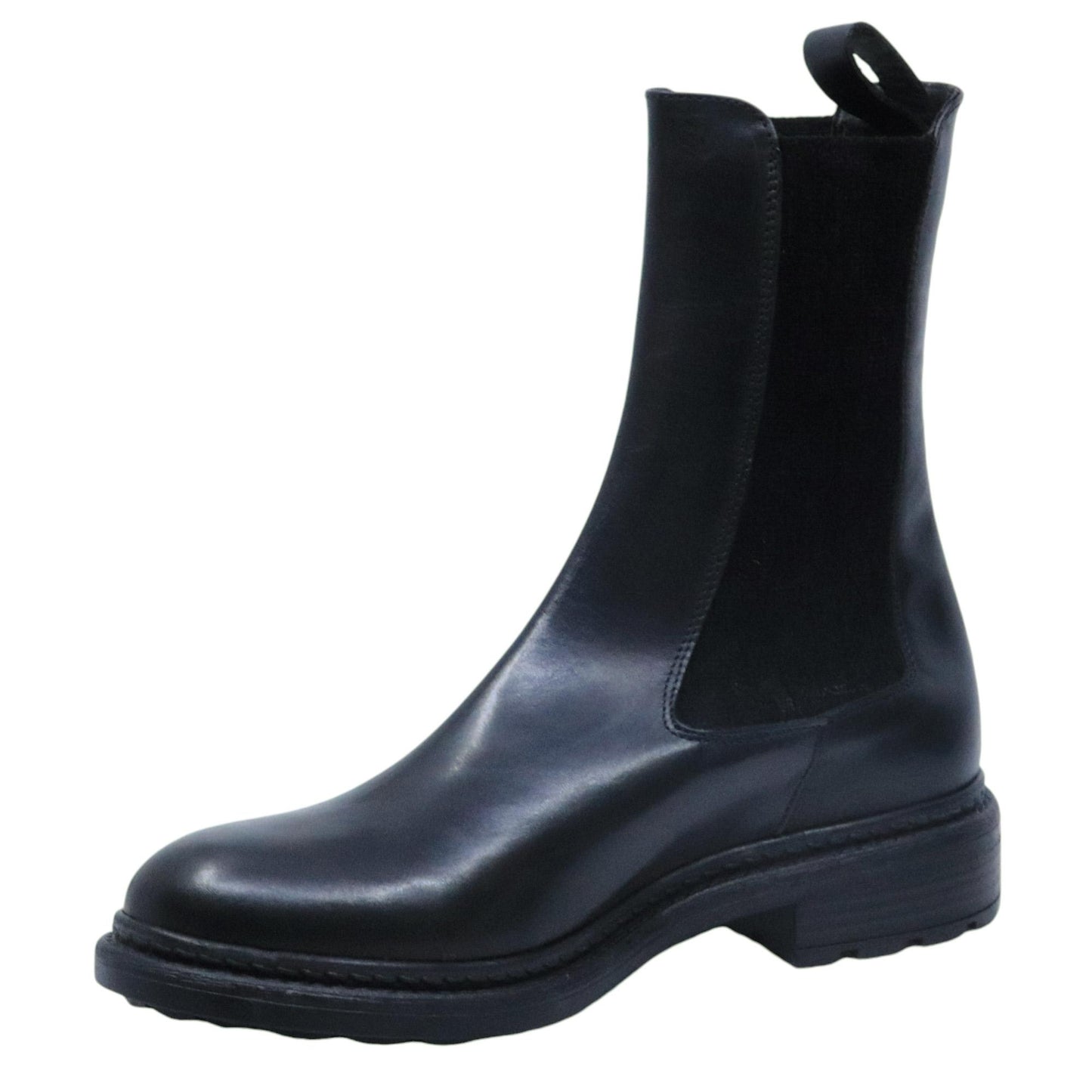 Chelsea boot donna The Seller GD729 in pelle nero 