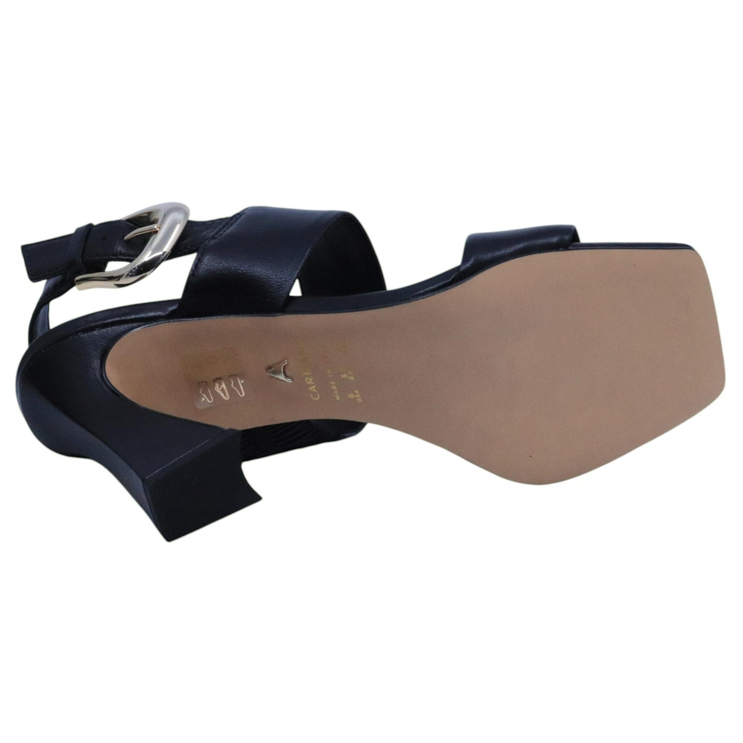 Sandalo con tacco donna Carrano 467034 in pelle nera 