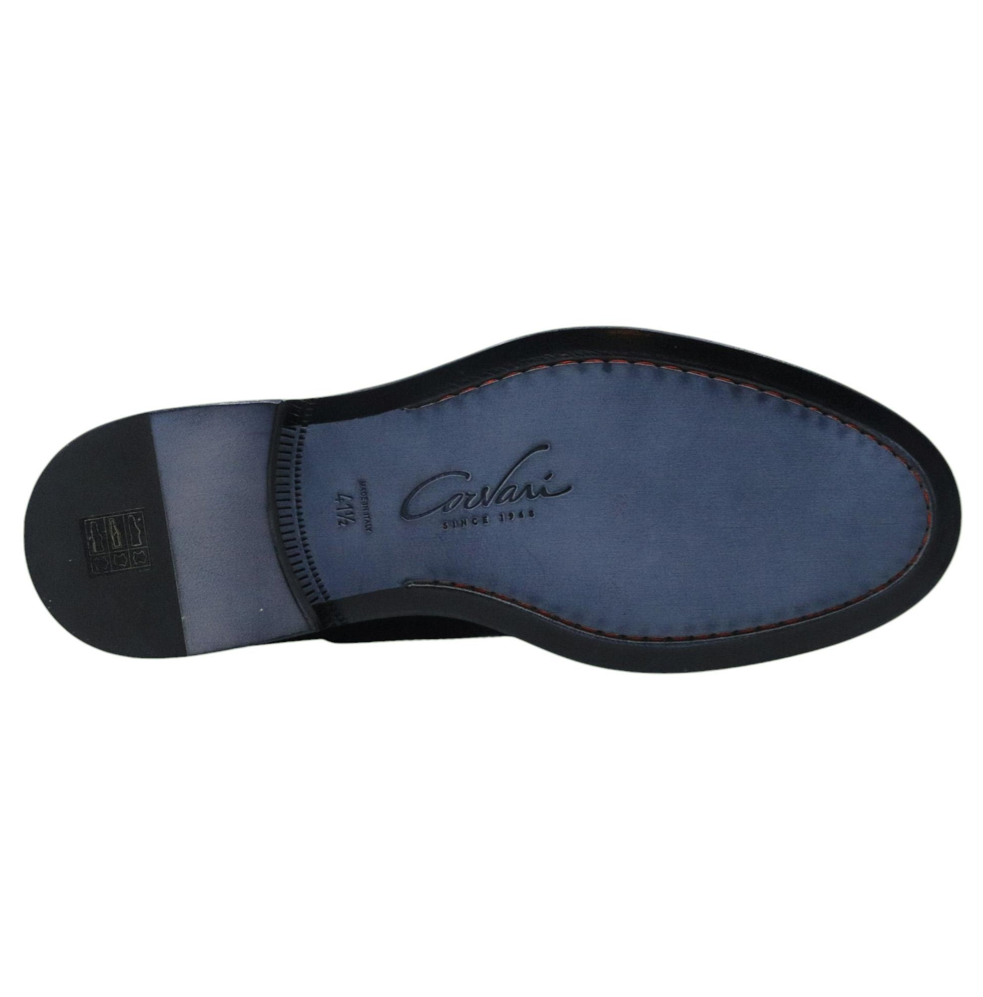 Scarpa Derby uomo Corvari 1823 in pelle blu spazzolata 