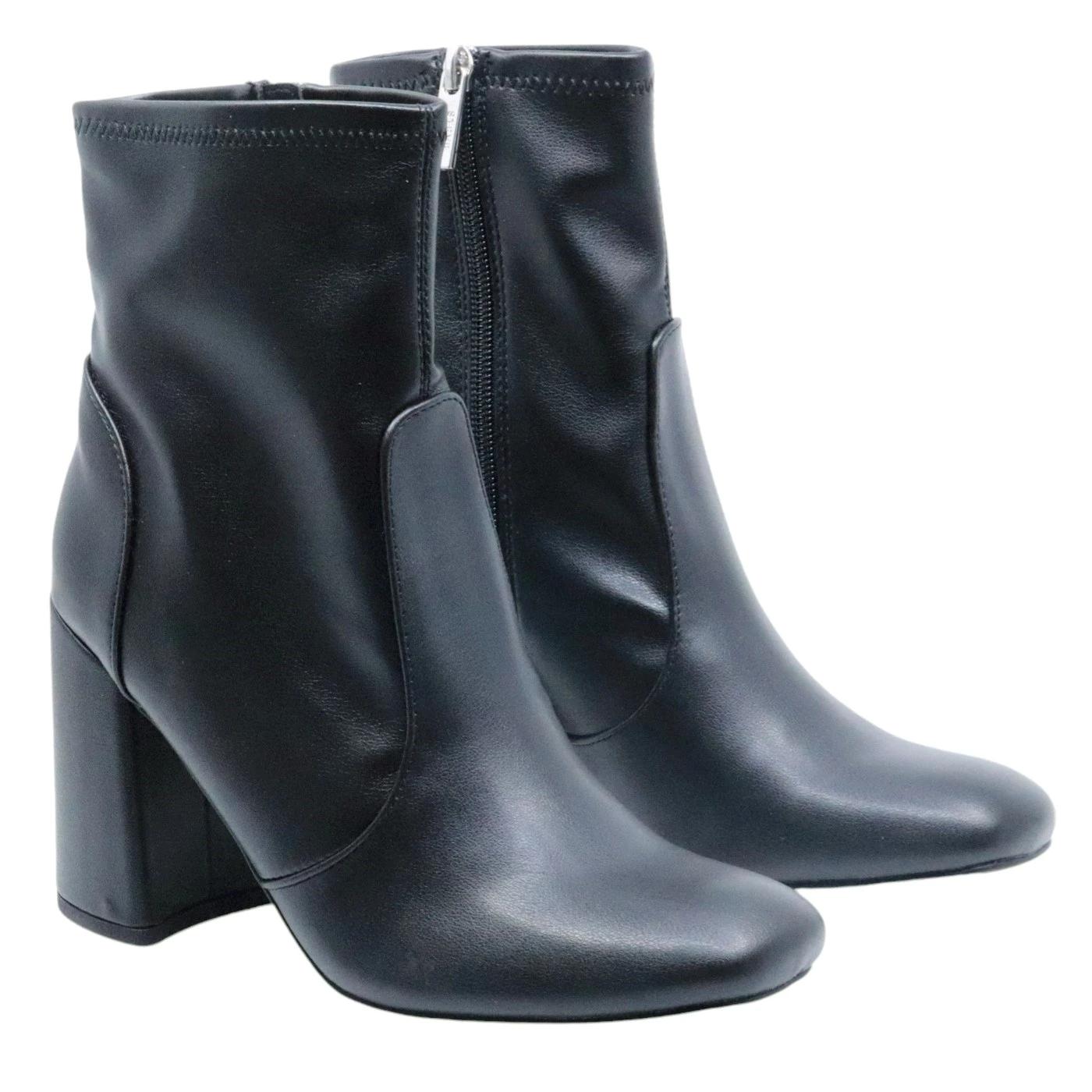 Stivaletto donna Steve Madden Lacole Black in eco pelle nera 