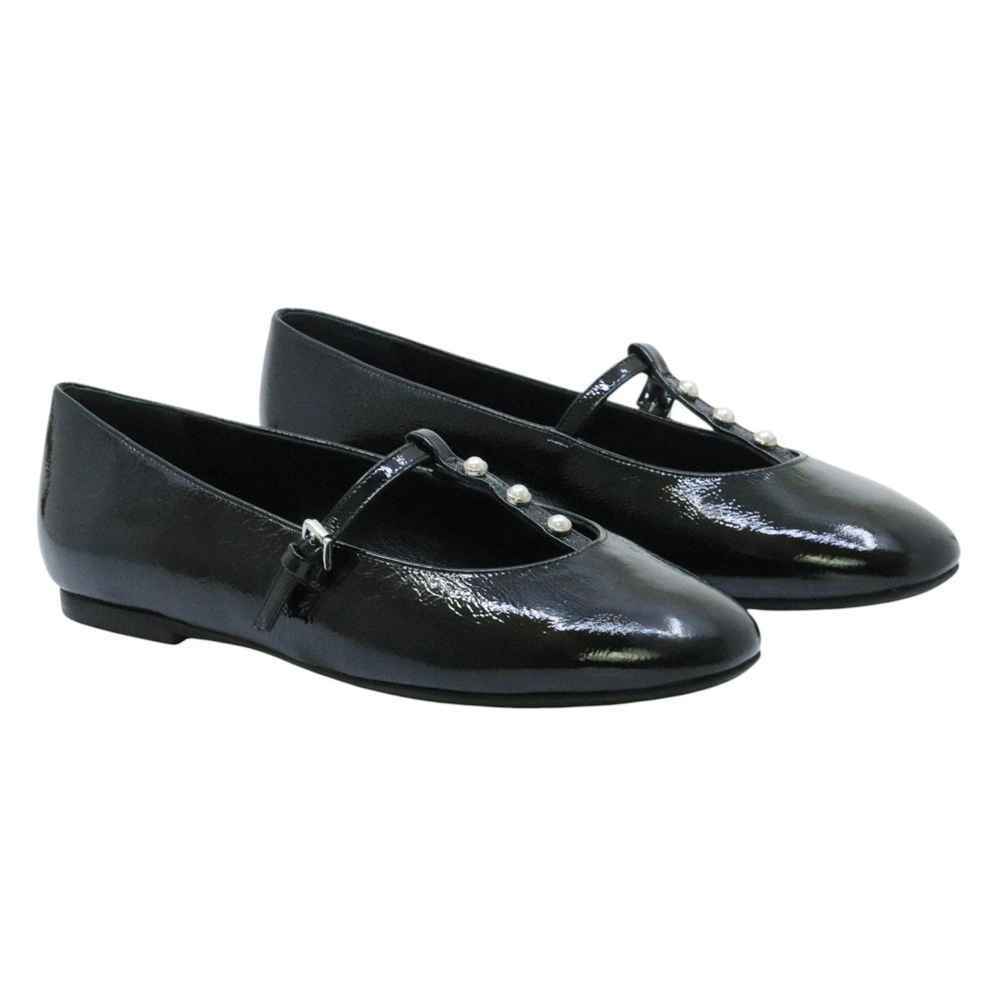 Fabio Rusconi 3039 ballerina donna in pelle naplak nera 