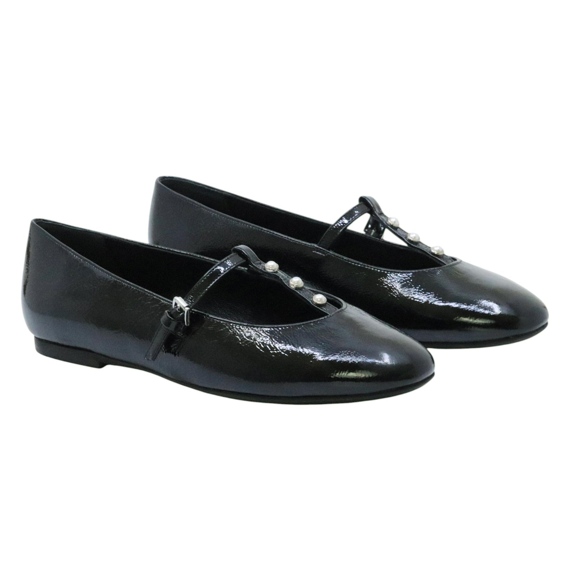 Fabio Rusconi 3039 ballerina donna in pelle naplak nera 