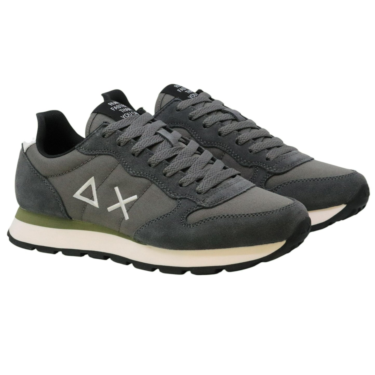 SUN68 Tom Nylon Suede Z45101 sneaker uomo in nylon e suede grigio scuro 