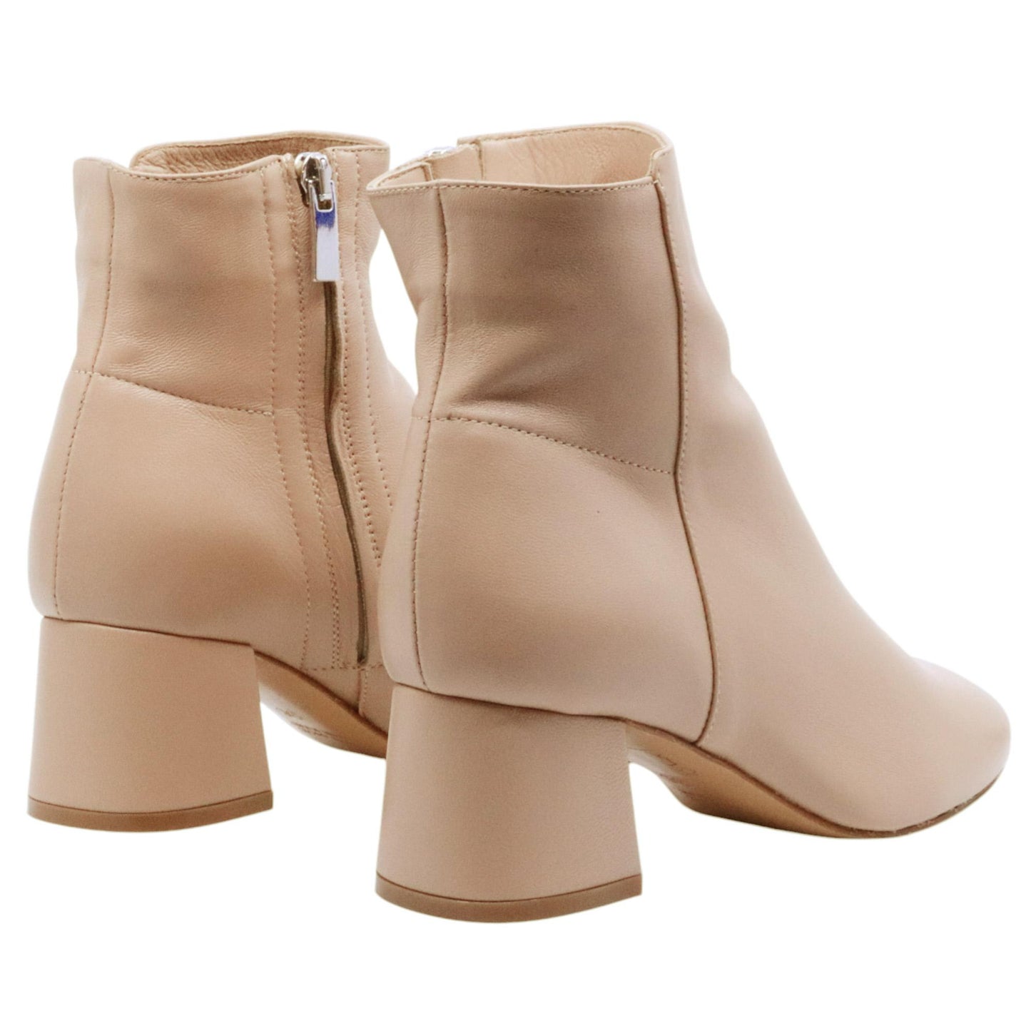 Ranyé 133 stivaletto donna in pelle nappa cappuccino con tacco elegante Made in Italy 