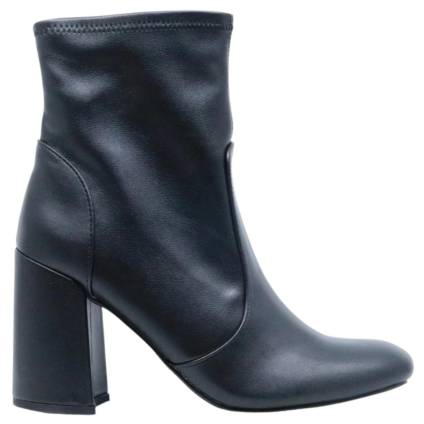 Stivaletto donna Steve Madden Lacole Black in eco pelle nera 