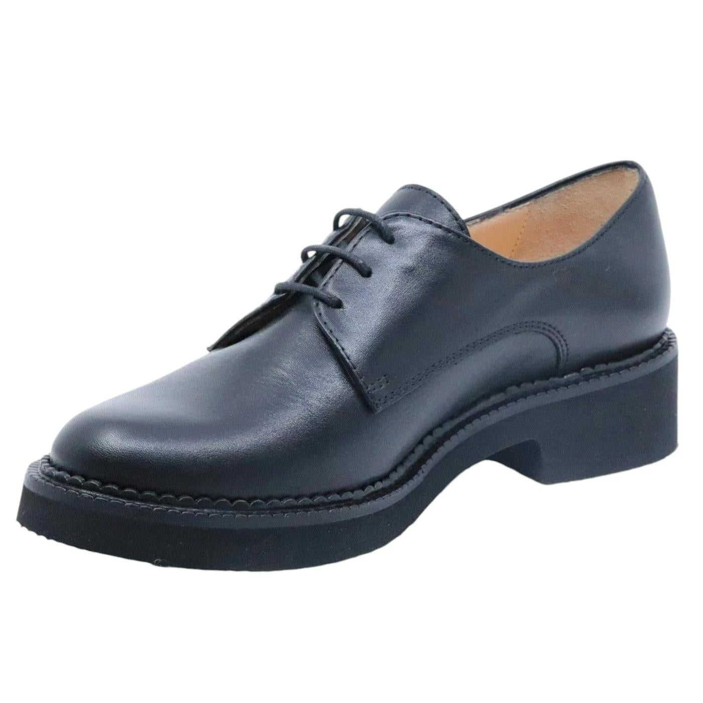 Le Briella 1168 scarpa allacciata donna in pelle nera 