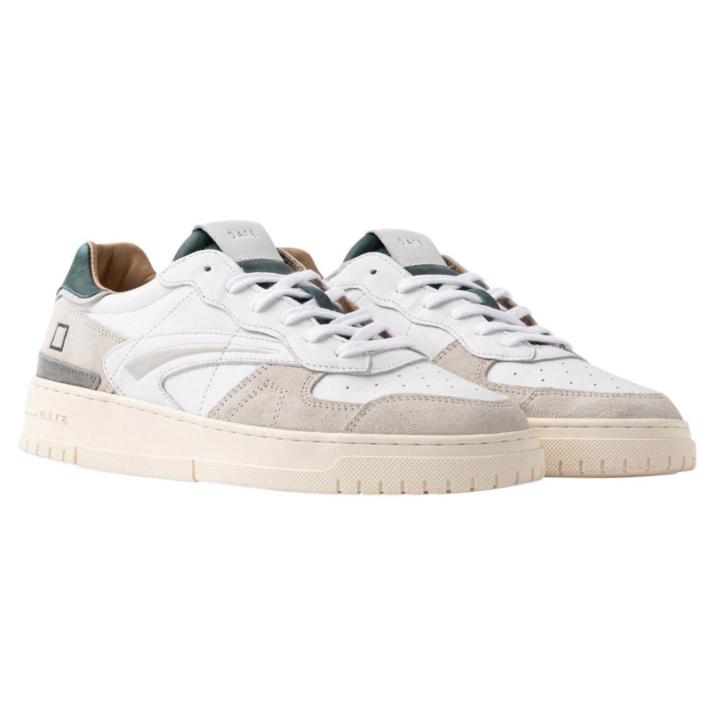 D.A.T.E. Torneo Pure Vintage Calf sneaker uomo pelle bianco-verde 