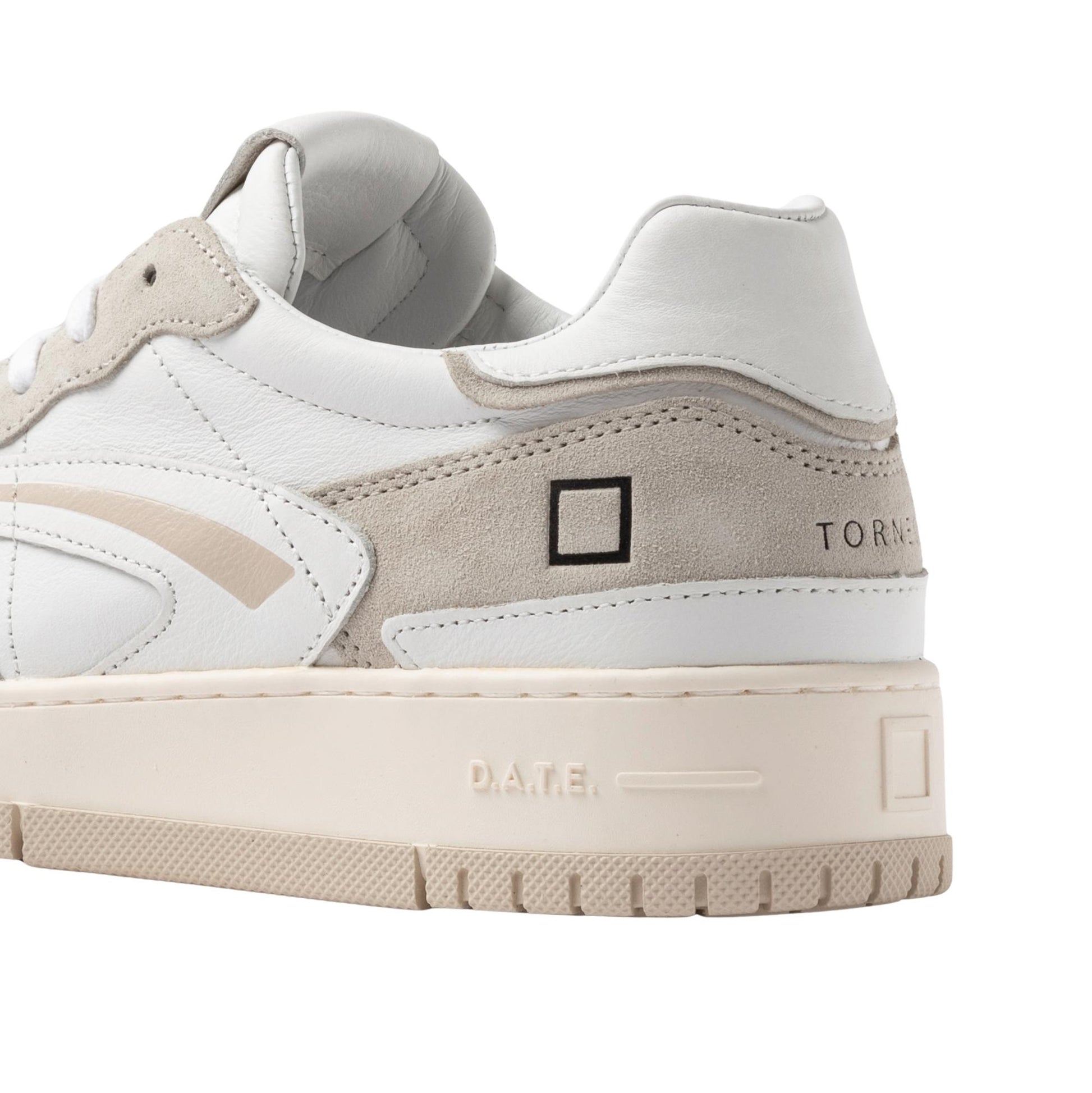 D.A.T.E. Torneo Pure Basic TP-BA-HB sneaker uomo in pelle bianca e beige 