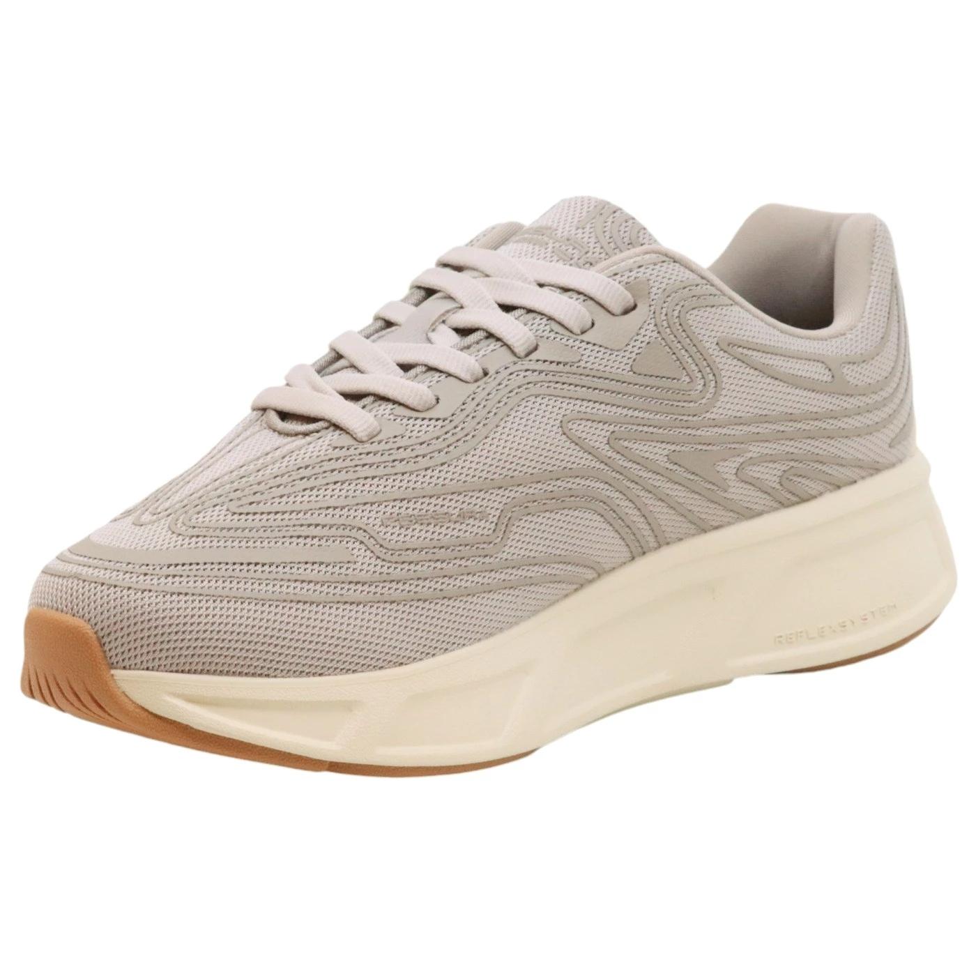 Sneaker Fessura Run #01 in tessuto grigio e beige 