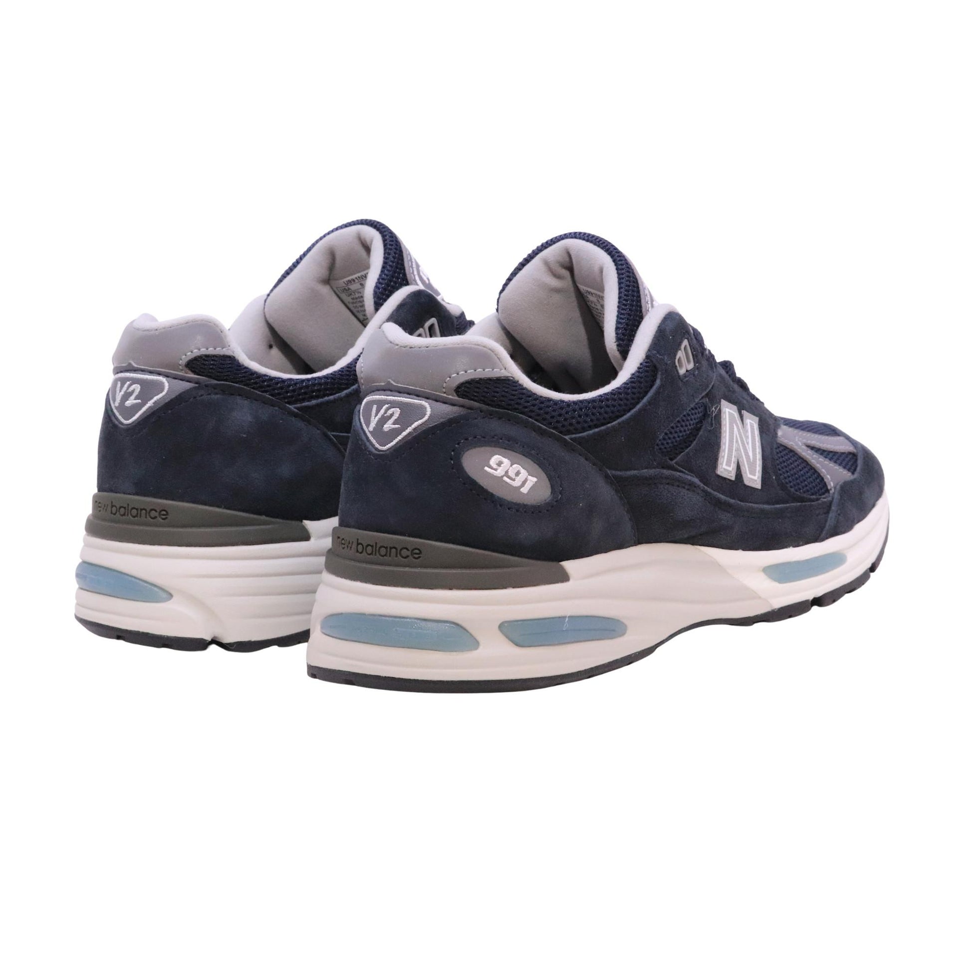 New Balance 991v2 sneaker uomo Blue Grey in camoscio e mesh Made in UK 