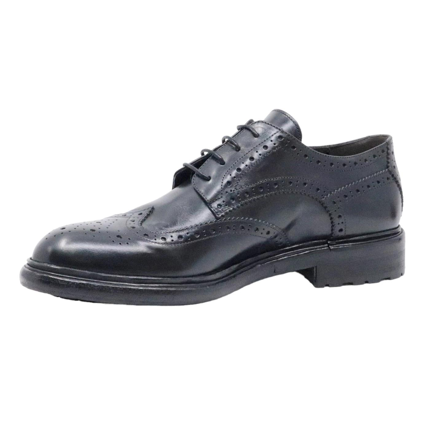 Crispiniano 6089 scarpa derby imperiale da uomo in pelle nera 