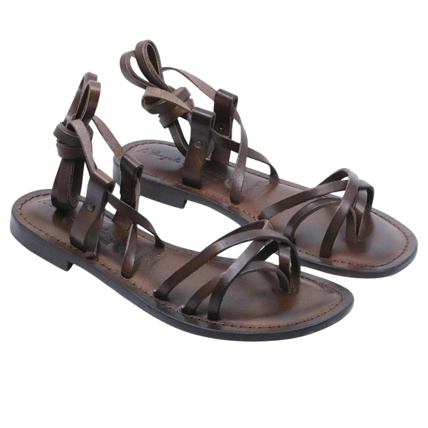 Sandalo donna L'angolo del cuoio Firenze 3000 in pelle marrone 